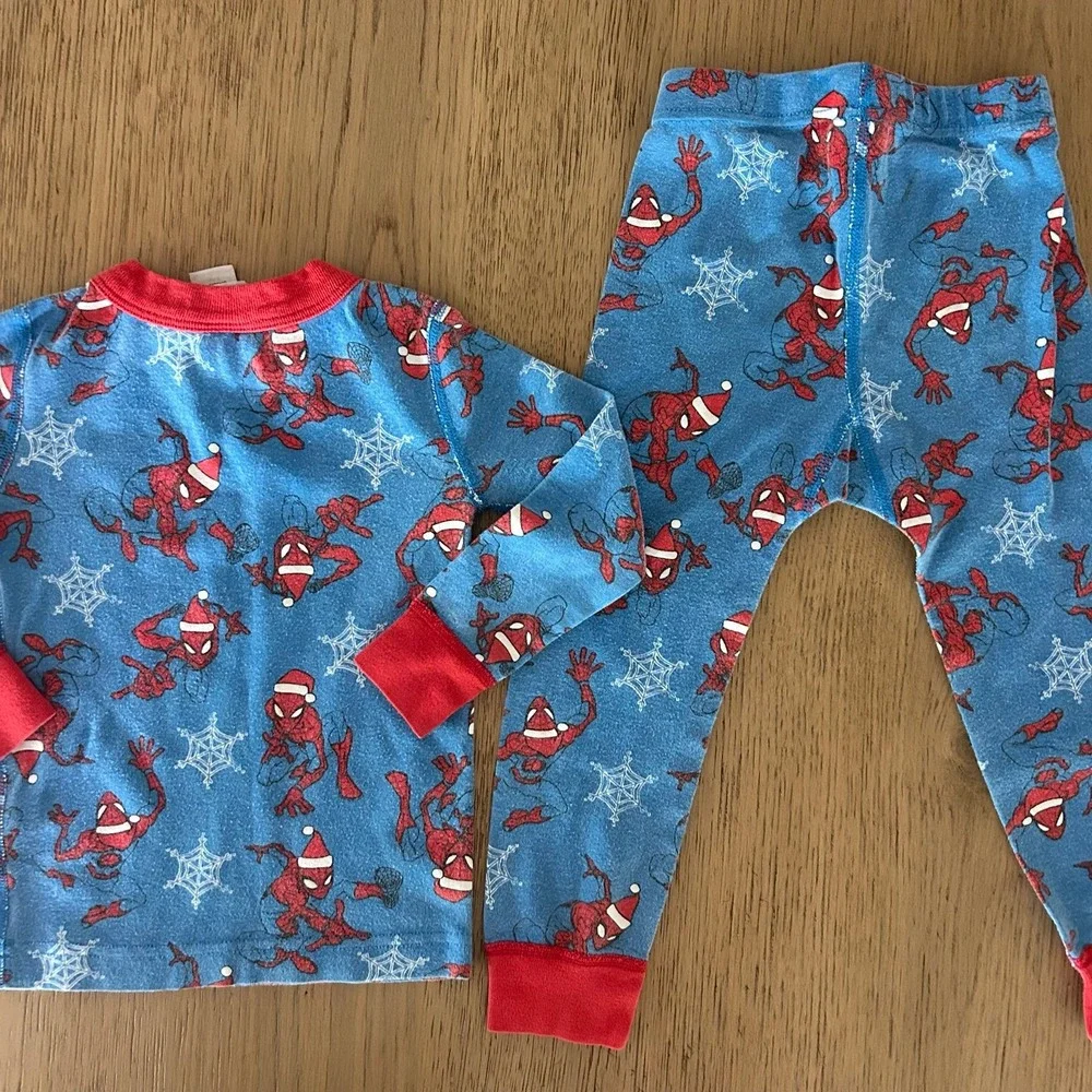Boys Marvel Spiderman Bundle 3T Hoodie & Hanna Andersson Pajama Set